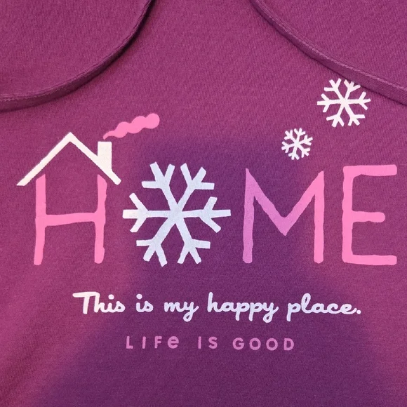 Life Is Good Purple Hoodie - Picture 2 of 5